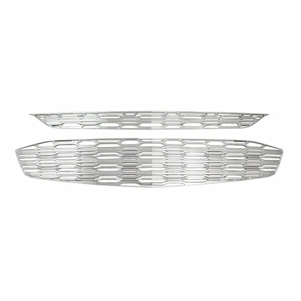 Lastplay Grille Insert Overlay, Chrome - 2 Piece for 2016-2018 Chevrolet Malibu LA3032359